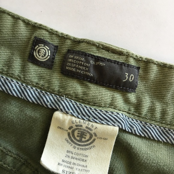 Kaki Element Denim Shorts - Picture 3 of 5